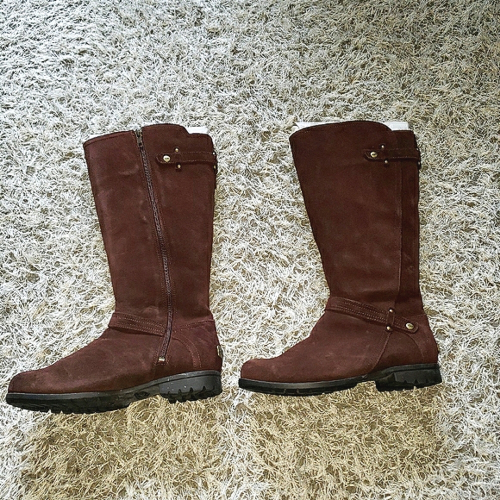 Ugg Jillian II Brown Riding Boot, Size 8